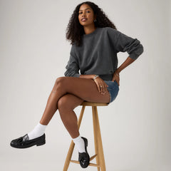 Vintage Garment Dye Boxy Sweatshirt - Garment Dye Grunge - Black