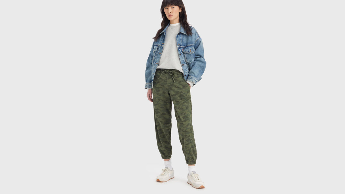 Off Duty Women's Joggers - Army Green Emily Cam - Green