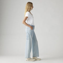 Baggy Carpenter Linen+ Denim Lightweight Women's Jeans - Luxury Trip - Light Wash