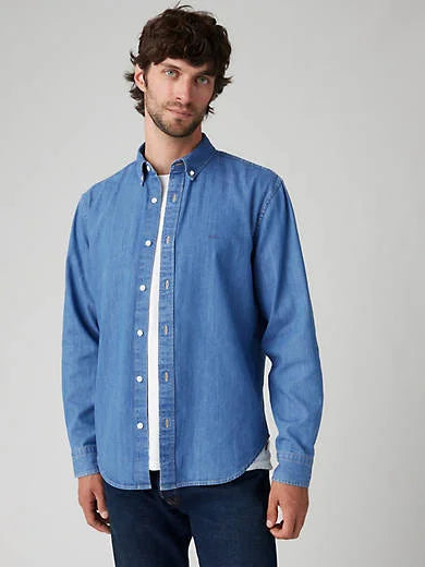 Authentic Button-Down Shirt - Woodrow Mid Wash - Medium Wash