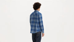 Classic Western Standard Fit Shirt - Indigo Plaid - Blue
