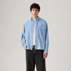 Long-Sleeve Zandt Boxy Shirt - Charlie Light Chambray - Light Wash