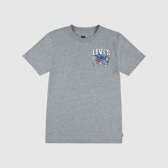 Skateboarding Skeleton Tee Big Boys 8-20 - Heather Grey