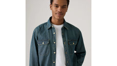 Jackson Worker Overshirt - Chopper Dark Wash - Medium Wash