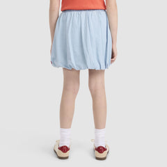 Denim Bubble Skort Big Girls 7-16 - Wow Me Over - Light Wash