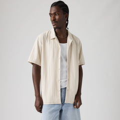 Camp Shirt - Flynt Stripe Pumice Stone - White