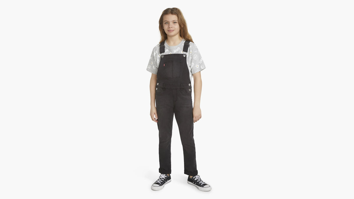 Girlfriend Overalls Big Girls 7-16 - Incognito - Black