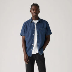 Short-Sleeve Classic One Pocket Standard Fit Shirt - Boone Dark Wash - Dark Wash