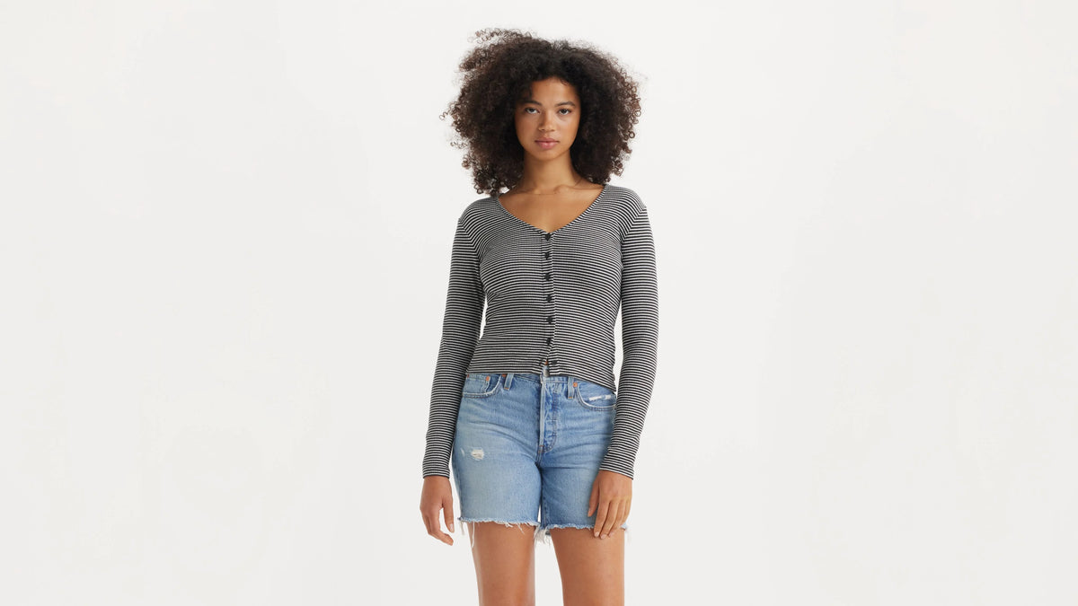 Muse Long Sleeve T-Shirt - Vanilla Stripe Spellbound - Black