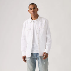 Barstow Western Denim Shirt - Cloudy Skys - White