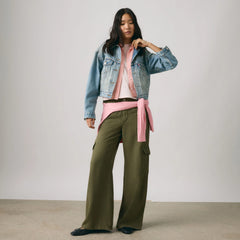 Baggy Dad Cargo TENCEL™ Women's Pants - Ivy Green - Green
