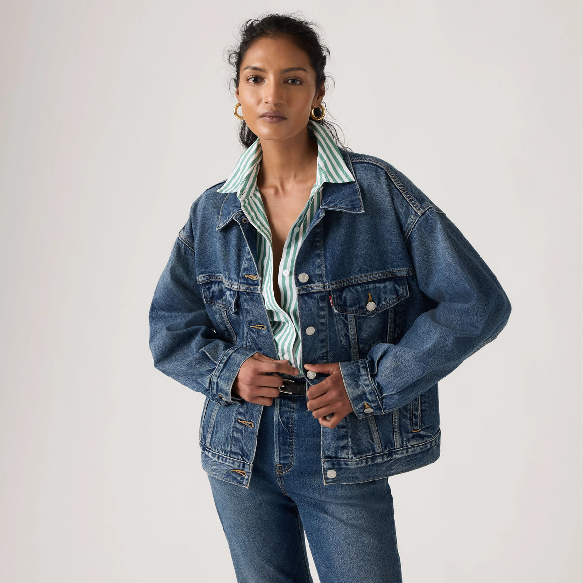 90s Trucker Jacket - Wonder Why - Dark Wash
