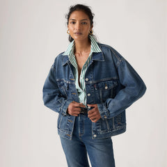 90s Trucker Jacket - Wonder Why - Dark Wash