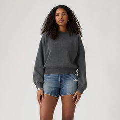 Vintage Garment Dye Boxy Sweatshirt - Garment Dye Grunge - Black