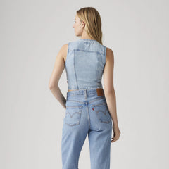 Bella Denim Corset Top - I Will - Medium Wash