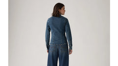 Long-Sleeve Shaped Shirt - Dolly Pardon Me - Dark Wash