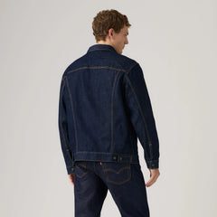 Relaxed Fit Trucker Jacket - Wash It Out Rinse - Dark Wash