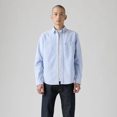 Sunset One Pocket Standard Fit Oxford Shirt - Allure - Blue