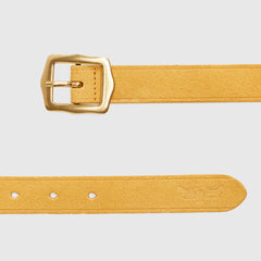 Lux Leather Belt - Raffia - Yellow