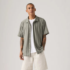 Camp Shirt - Flynt Stripe Mulled Basil - Green