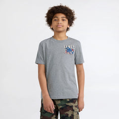 Skateboarding Skeleton Tee Big Boys 8-20 - Heather Grey