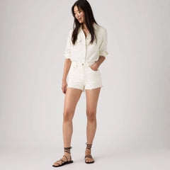 501® Original Fit High-Rise Women's Shorts - Disco Nights Cut Hem Stf - White