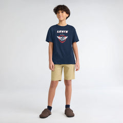 Short Sleeve Modern Jersey Graphic Tee Big Boys 8-20 - Dress Blues - Blue