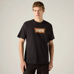 Relaxed Fit Vintage Batwing Graphic T-Shirt - Vintage Pecan - Black
