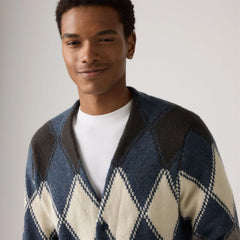 Valencia Cardigan - Jaime Geo Argyle Vintage Indigo - Blue