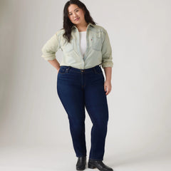 Classic Straight Women's Jeans (Plus Size) - Cobalt Haze - Dark Wash