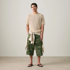 478™ Baggy Utility 18" Men's Capri Shorts - Abstract Lizard Camo - Green
