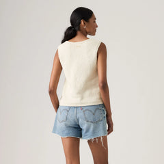 Helen Mini Boucle Vest - Tofu - White