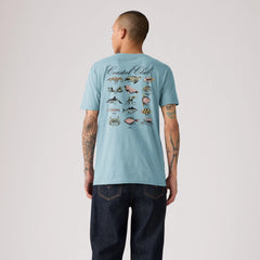 Relaxed Fit Short-Sleeve Graphic T-Shirt - Permanent Resident - Blue