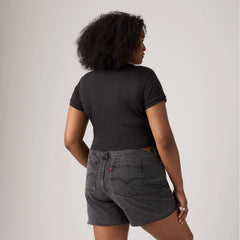 Graphic Logo Essential Sporty Ringer Tee - Black
