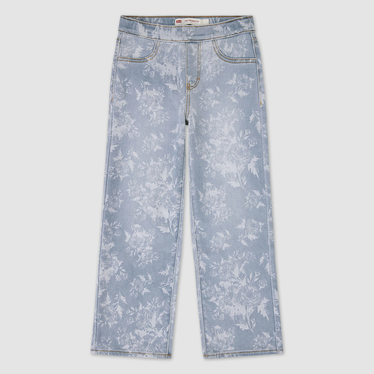 Pull On Wide Leg Pants Big Girls 7-16 - This and That - Light Blue