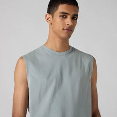90's Fade Wash Muscle Tank - 90's Fade Wash Lead - Blue