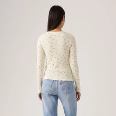 Levi's® Women's Hayes Long-Sleeve Tee - Egret Print - Multi-Color