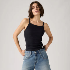 Dry Goods Apron Tank Top - Anthracite Night - Black