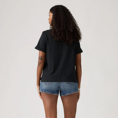 Julie Slub Short-Sleeve Tee - Anthracite Night - Black