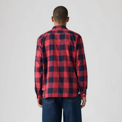 Classic Worker Overshirt - Albany Plaid Jalapeno - Red