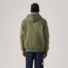 Potrero Hooded Jacket - Washed Green Stonewash - Green