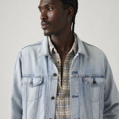 Lightweight Trucker Jacket - Build A House - Light Wash
