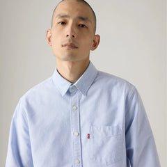 Sunset One Pocket Standard Fit Oxford Shirt - Allure - Blue