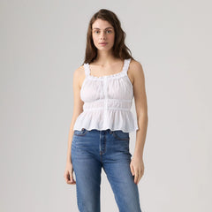 Vera Sleeveless Blouse - Bright White - White