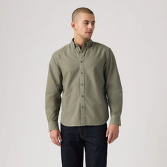 Authentic Button-Down Garment Dye Shirt - Garment Dye Mulled Basil - Green