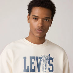 Relaxed Graphic Crewneck Sweatshirt - Levis Original Crew Egret - Tan