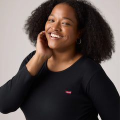 Hayes Long-Sleeve T-Shirt (Plus Size) - Anthracite Night - Black
