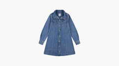 Western Denim Shirt Dress Little Girls 4-6x - Drew me In - Blue
