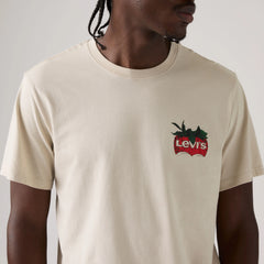 Relaxed Fit Short-Sleeve Graphic T-Shirt - Coastal Creative Fresh Pumice Stone - Tan
