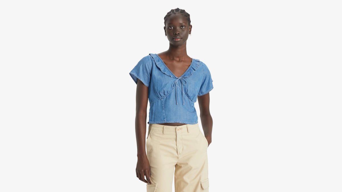 Mylene Blouse - Vacation Mode 2 - Medium Wash